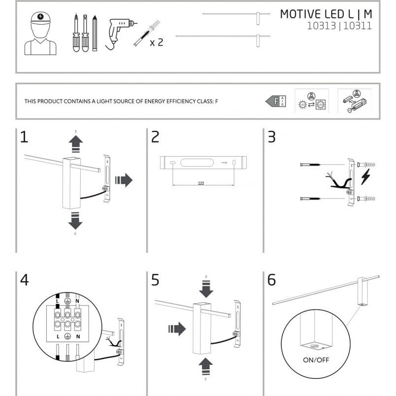 Kinkiet LED Motive - Nowoczesny Design | Nowodvorski