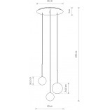 Lampa wisząca Karo III - 3 szklane kule, biała | Nowodvorski
