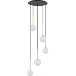 Lampa wisząca Karo V - szklane kule białe | Nowodvorski