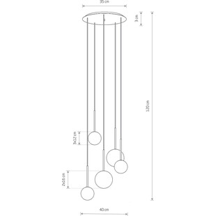 Lampa wisząca Karo V - szklane kule białe | Nowodvorski