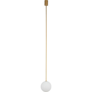 Lampa sufitowa szklana kula Kier 16cm biało-złota Nowodvorski