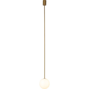 Lampa sufitowa szklana kula Kier 16cm biało-złota Nowodvorski