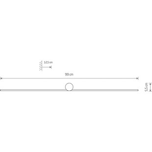 Kinkiet LED czarny Nowodvorski Spin - Minimalistyczny design