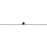 Kinkiet podłużny minimalistyczny Spin LED 120cm czarny Nowodvorski