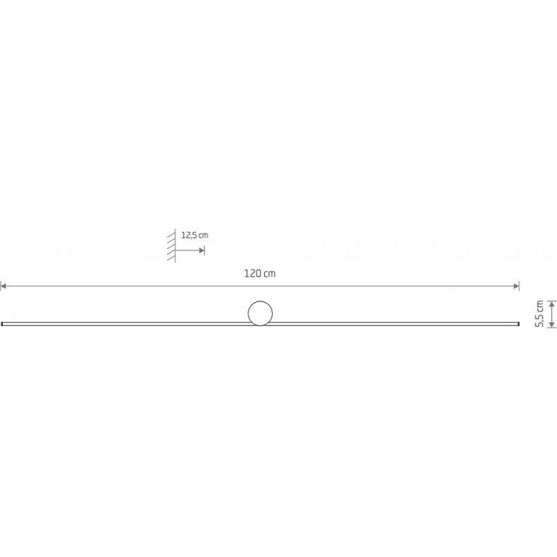 Kinkiet podłużny minimalistyczny Spin LED 120cm czarny Nowodvorski
