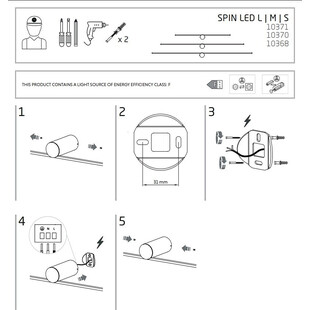 Kinkiet podłużny minimalistyczny Spin LED 120cm czarny Nowodvorski