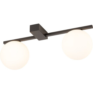 Plafon designerski 2 szklane kule Pik II 48cm biało-czarny Nowodvorski
