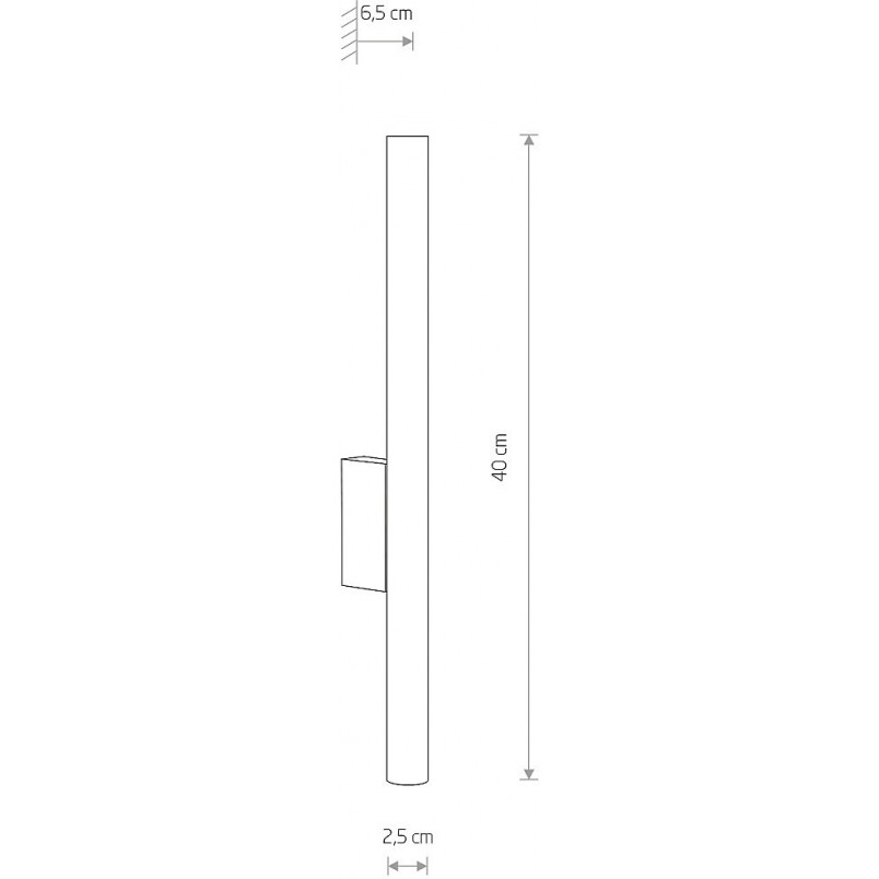 Kinkiet miedziany Nowodvorski Laser 40cm - Minimalizm i styl