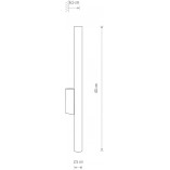 Kinkiet minimalistyczny tuba Laser 40cm brązowy - Nowodvorski