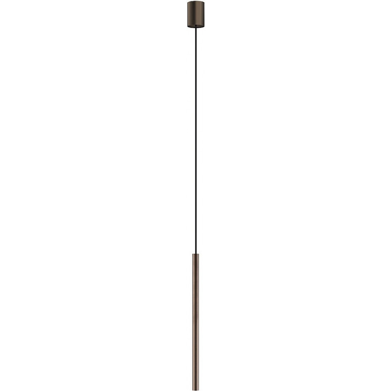 Lampa wisząca tuba Laser - Nowodvorski | Brązowa, minimalistyczna