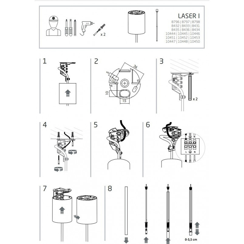 Lampa wisząca tuba Laser - Nowodvorski | Brązowa, minimalistyczna