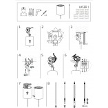 Lampa wisząca tuba Laser brązowa Nowodvorski | Minimalistyczny design