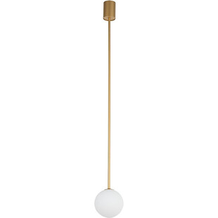 Lampa sufitowa szklana kula Kier 12cm biało-złota Nowodvorski