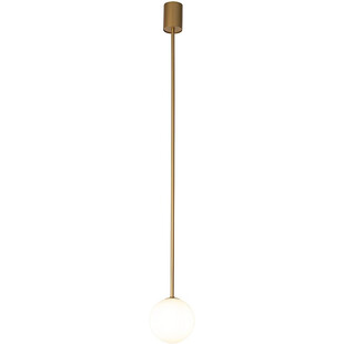 Lampa sufitowa szklana kula Kier 12cm biało-złota Nowodvorski