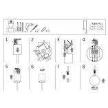 Lampa Sufitowa Kier - Szkło Biało-Czarna | Nowodvorski