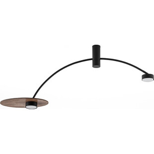 Lampa sufitowa loft 2 punktowa Heft ciemne drewno / czarny Nowodvorski