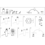 Lampa sufitowa Loft Heft | Nowodvorski - Ciemne drewno