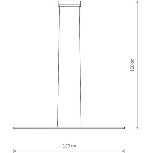Lampa wisząca LED Bar 120cm czarna - Nowodvorski | Minimalizm