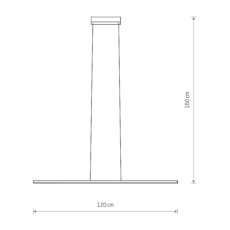 Lampa wisząca LED Bar 120cm czarna - Nowodvorski | Minimalizm
