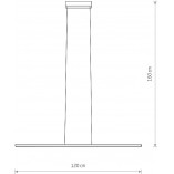 Lampa wisząca LED Bar 120cm czarna - Nowodvorski | Minimalizm