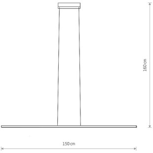 Lampa wisząca LED Bar 150cm czarna | Nowodvorski