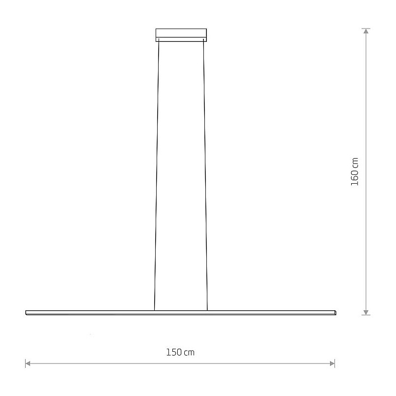 Lampa wisząca LED Bar 150cm czarna | Nowodvorski