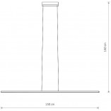 Lampa wisząca LED Bar 150cm czarna | Nowodvorski
