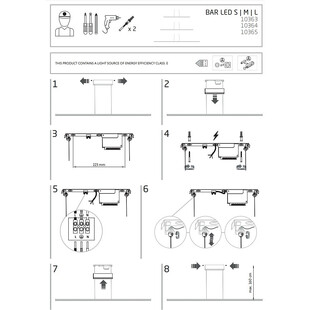 Lampa wisząca LED Bar 150cm czarna | Nowodvorski