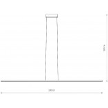 Lampa wisząca Bar LED 180cm czarna | Nowodvorski