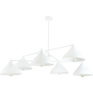 Lampa sufitowa 6 punktowa loft Maveric 100cm biała Emibig