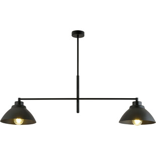 Lampa sufitowa 2 punktowa loft Maveric 95cm czarna Emibig
