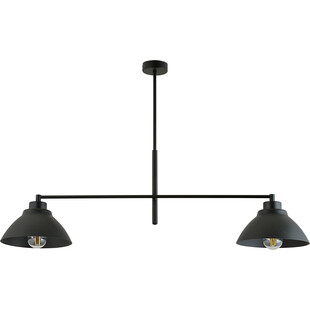 Lampa sufitowa 2 punktowa loft Maveric 95cm czarna Emibig