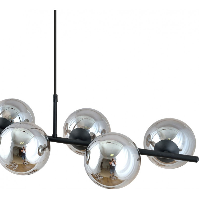 Lampa wisząca RORY VIII - grafit/czarny | Emibig