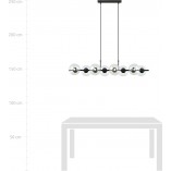 Lampa wisząca Emibig Rory VIII - 8 kloszy szklanych, 115cm