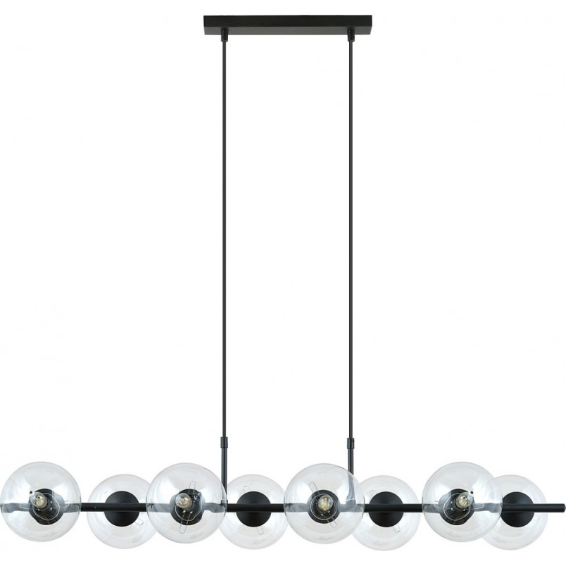 Lampa wisząca Emibig Rory VIII - 8 kloszy szklanych, 115cm