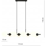 Lampa wisząca RORY VIII - Szklane kule białe | Emibig