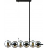 Lampa Wisząca Emibig Rory VI - Szklane Kule, Grafit/Czarny