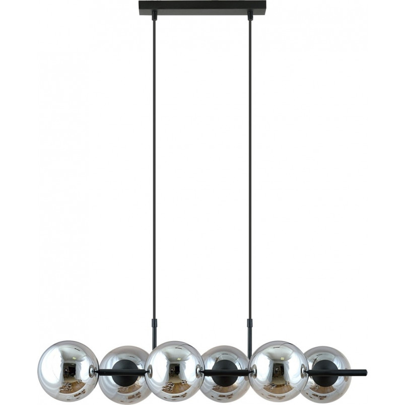 Lampa Wisząca Emibig Rory VI - Szklane Kule, Grafit/Czarny