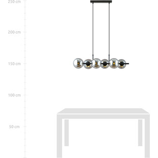 Lampa Wisząca Emibig Rory VI - Szklane Kule, Grafit/Czarny