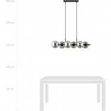 Lampa Wisząca Emibig Rory VI - Szklane Kule, Grafit/Czarny