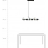 Lampa wisząca RORY - 6 szklanych kul | Emibig