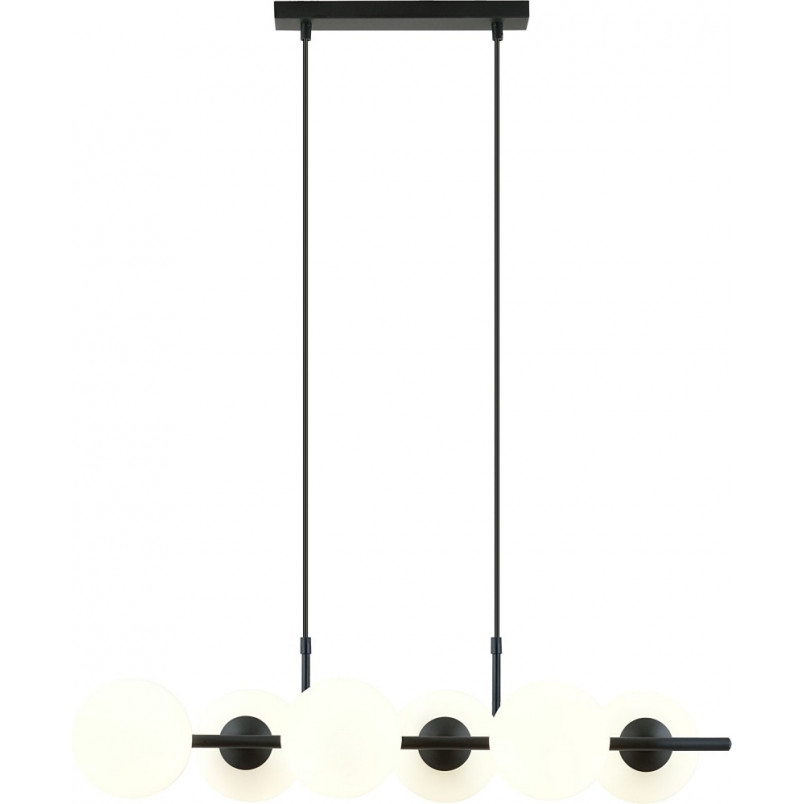 Lampa wisząca Emibig Rory VI - 6 kulek, białe szkło