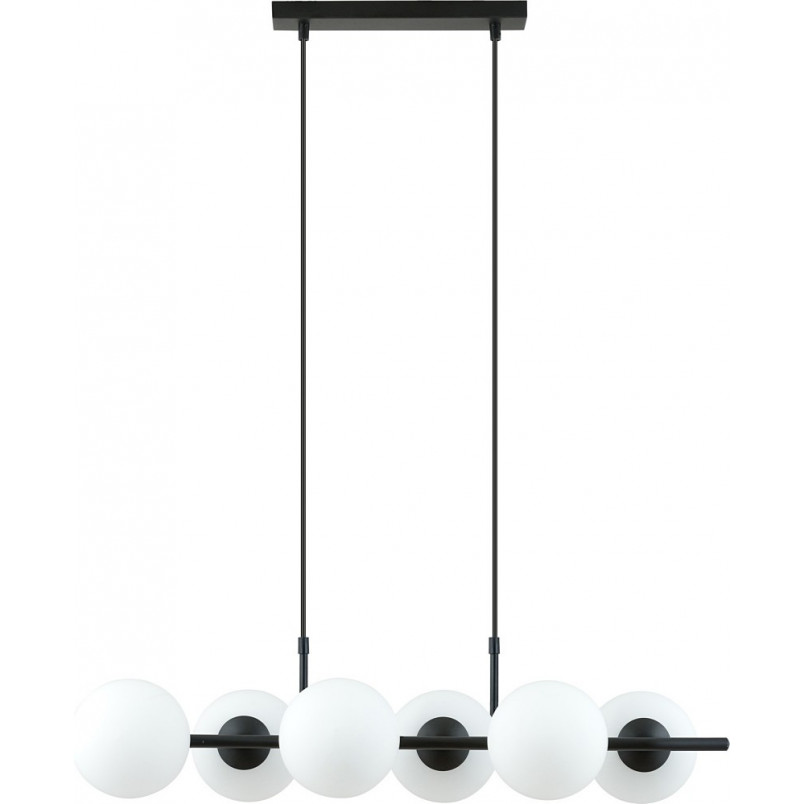 Lampa wisząca Emibig Rory VI - 6 kulek, białe szkło
