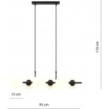 Lampa wisząca Emibig Rory VI - 6 kulek, białe szkło