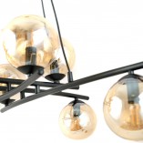 Lampa wisząca Essa VIII - szklane kule, miodowy/czarny | Emibig
