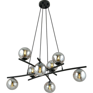 Lampa wisząca szklane kule nowoczesne Essa VIII 100cm grafit / czarny Emibig