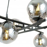 Lampa wisząca Essa VIII - szklane kule, grafit/czarny | Emibig