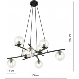 Lampa wisząca Essa VIII - szklane kule, nowoczesny design | Emibig