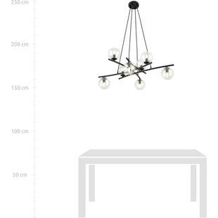 Lampa wisząca Essa VIII - szklane kule, nowoczesny design | Emibig