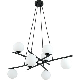 Lampa wisząca szklane kule nowoczesne Essa VIII 100cm opal / czarny Emibig